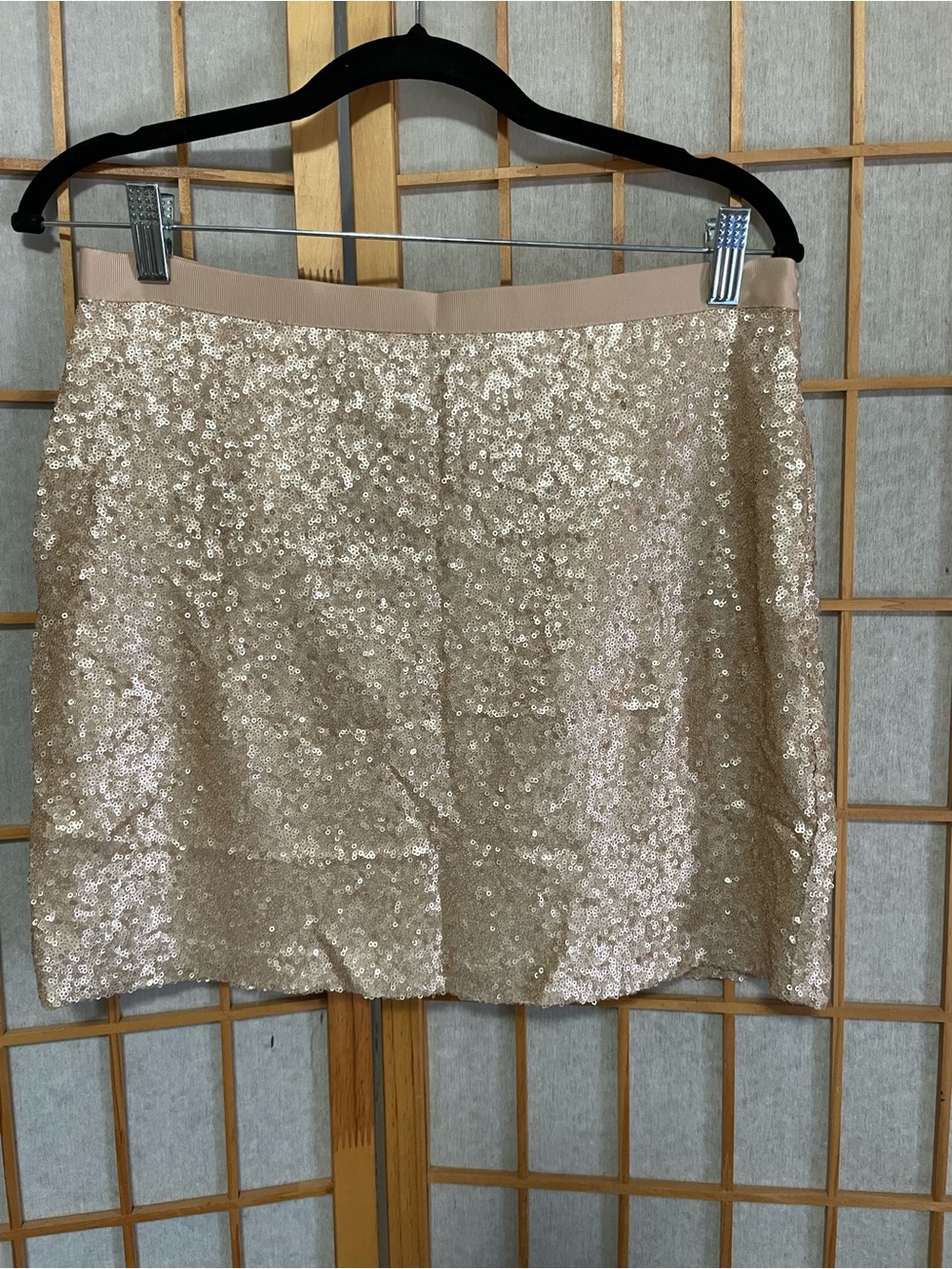 Jack by BB Dakota Pale Gold Sequin Mini Skirt